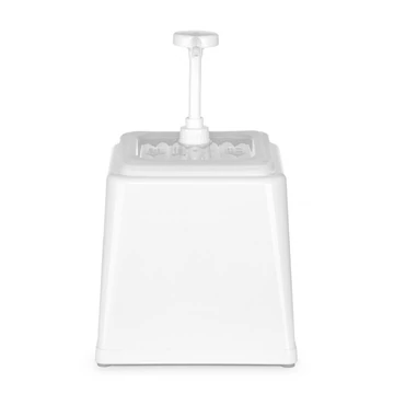 Szószadagoló szivattyúval, HENDI, 2,5L, Fehér, 230x210x(H)327mm