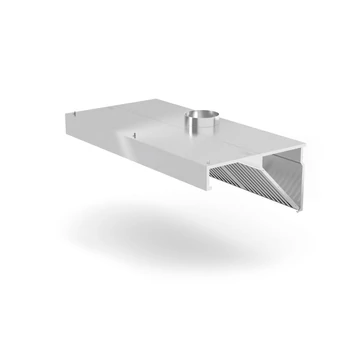 Falra szerelhető páraelszívó, hajlított, HENDI, Profi Line, LED-világítással, 1000x700x(H)450mm
