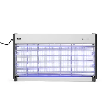 Magasfeszültségű rovarírtó, HENDI, Hatótávolság: 150 m², 230V/45W, 655x90x(H)360mm