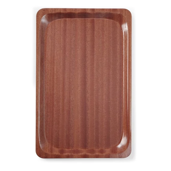 Tálca, téglalap alakú, csúszásmentes, laminált, AmerBox, GN 1/1, Mahagóni, 325x530mm