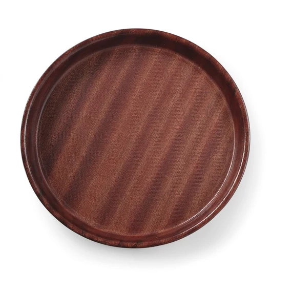 Felszolgáló tálca „Wood form”, AmerBox, Mahagóni, ⌀320x(H)35mm