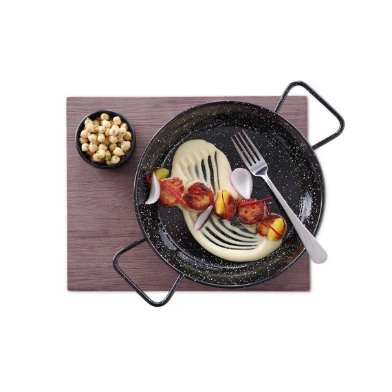 Zománcozott Paella serpenyő, HENDI, ⌀240x(H)40mm