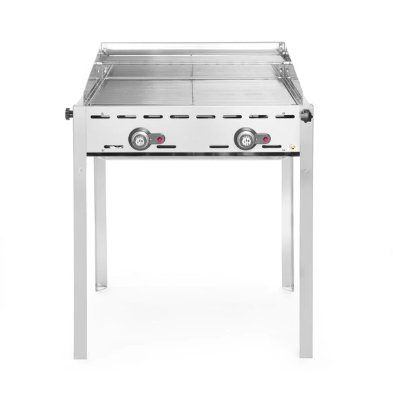 Green Fire grillsütő, 2 égővel, HENDI, Profi Termékcsalád, 2 Rozsdamentes acél GN 1/1 grillsütő rács, 11,6kW, 740x612x(H)825mm