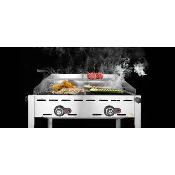 Green Fire grillsütő, 2 égővel, HENDI, Profi Termékcsalád, 2 Rozsdamentes acél GN 1/1 grillsütő rács, 11,6kW, 740x612x(H)825mm