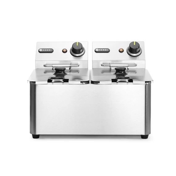 Olajsütő Kitchen Termékcsalád - 2x4L, HENDI, Kitchen Termékcsalád, 8L, 230V/6000W, 470x380x(H)315mm