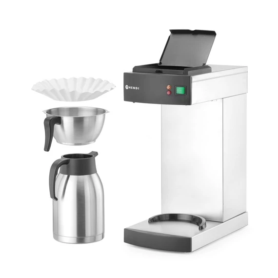 Cseppes kávéfőző, HENDI, 2L, 220-240V/1400W, 215x410x(H)520mm