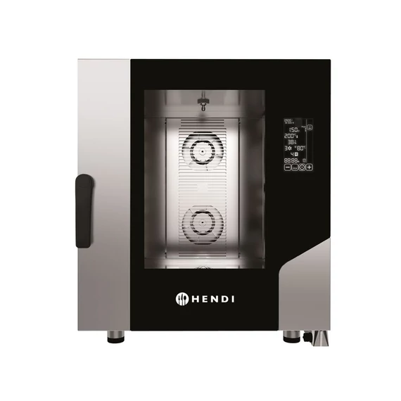 Hőlégbefúvásos gőzsütő érintéssel 7x GN 1/1, HENDI, 400V/10400W, 730x849x(H)850mm
