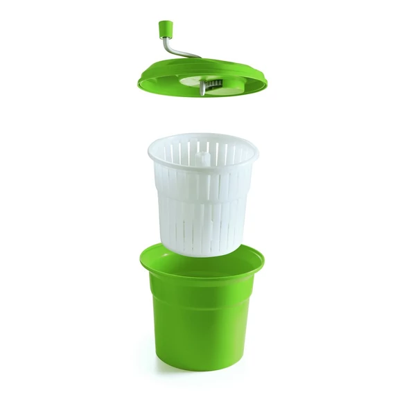Saláta centrifuga, HENDI, 12L, Zöld, ⌀335x(H)430mm