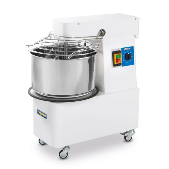 Spirális keverő rögzített fejjel és tállal, HENDI, 56 kg/óra, 16L, 400V/750W, 378x690x(H)730mm