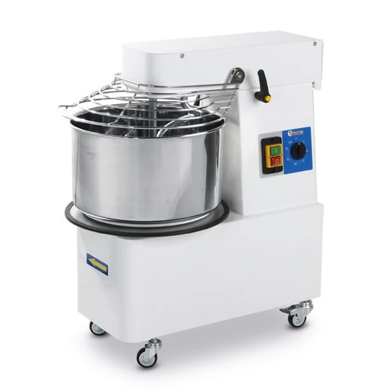 Spirális keverő felemelhető fejjel és kivehető tállal, HENDI, 56 kg/óra, 22L, 400V/750W, 400x672x(H)730mm