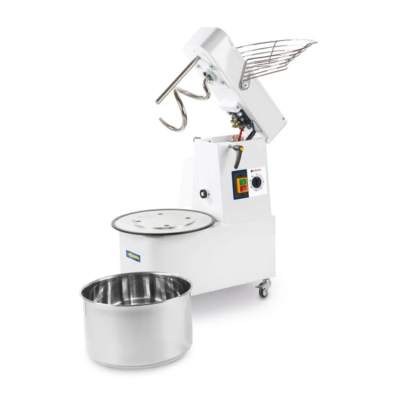 Spirális keverő felemelhető fejjel és kivehető tállal, HENDI, 56 kg/óra, 22L, 400V/750W, 400x672x(H)730mm