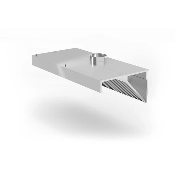 Falra szerelhető páraelszívó, hajlított, HENDI, Profi Line, LED-világítással, 1200x700x(H)450mm