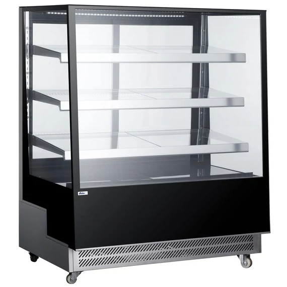 Bemutató vitrin 3 döntött polccal, Arktic, 650L, Fekete, 230V/490W, 1200x833x(H)1460mm