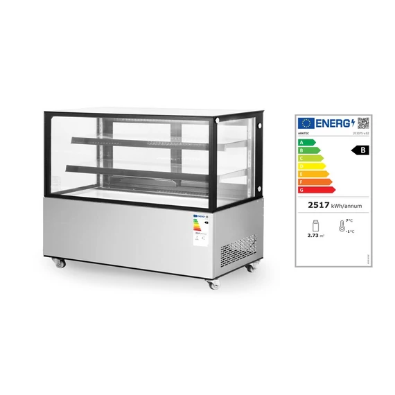 Bemutató vitrin 2 polccal, Arktic, 510L, 230V/490W, 1524x677x(H)1230mm