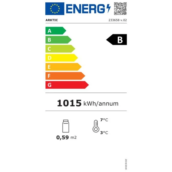 Bemutató vitrin 78L, Arktic, fekete, 230V/170W, 444x397x(H)940mm