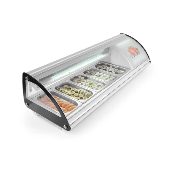 Sushi hűtőpult 5x GN 1/3, Arktic, 230V/160W, 1307x445x(H)327mm