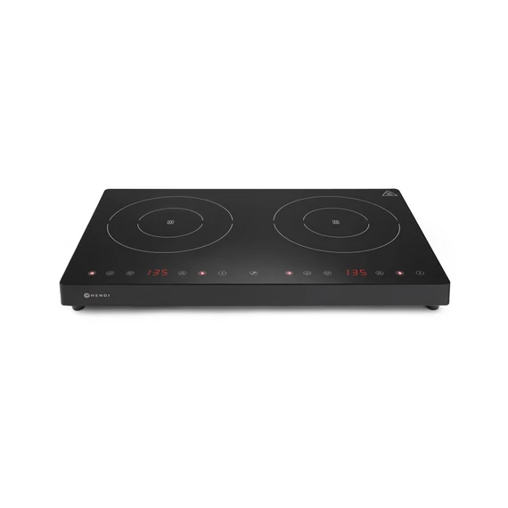 Dupla indukciós főzőlap Kitchen Line, HENDI, Kitchen Termékcsalád, 230V/3500W, 608x405x(H)54mm