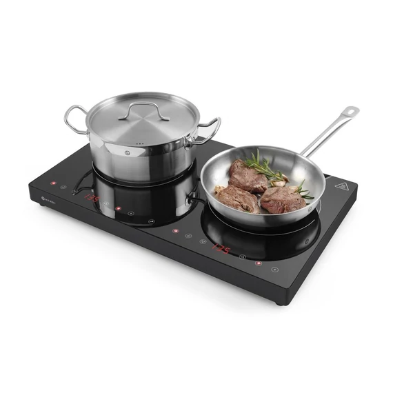 Dupla indukciós főzőlap Kitchen Line, HENDI, Kitchen Termékcsalád, 230V/3500W, 608x405x(H)54mm
