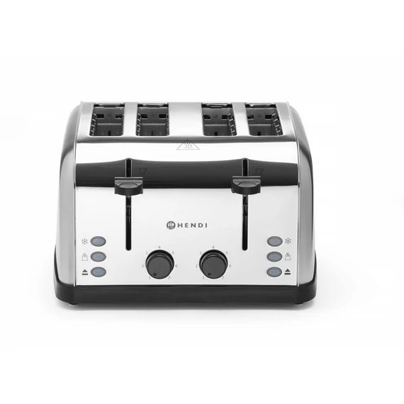 4 szeletes kenyérpirító, HENDI, 240V/1500W, 295x335x(H)180mm