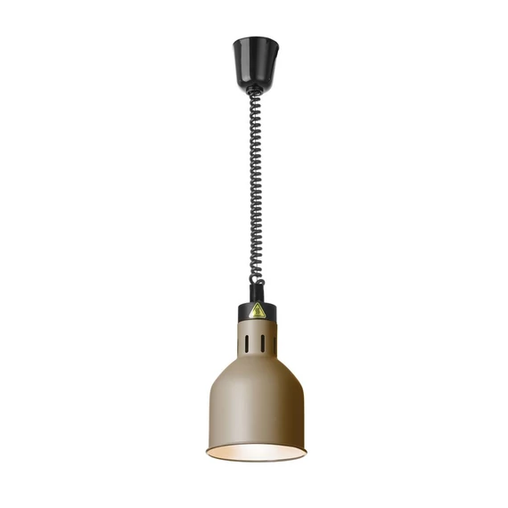 Függesztett melegentartó lámpa henger alakú, HENDI, Bézs, 230V/250W, ⌀175x(H)250mm