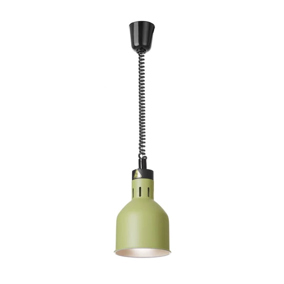 Függesztett melegentartó lámpa henger alakú, HENDI, Zöld, 230V/250W, ⌀175x(H)250mm