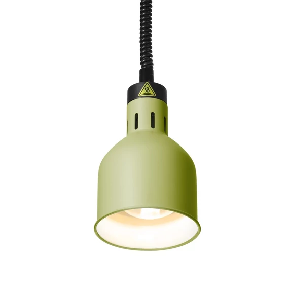Függesztett melegentartó lámpa henger alakú, HENDI, Zöld, 230V/250W, ⌀175x(H)250mm