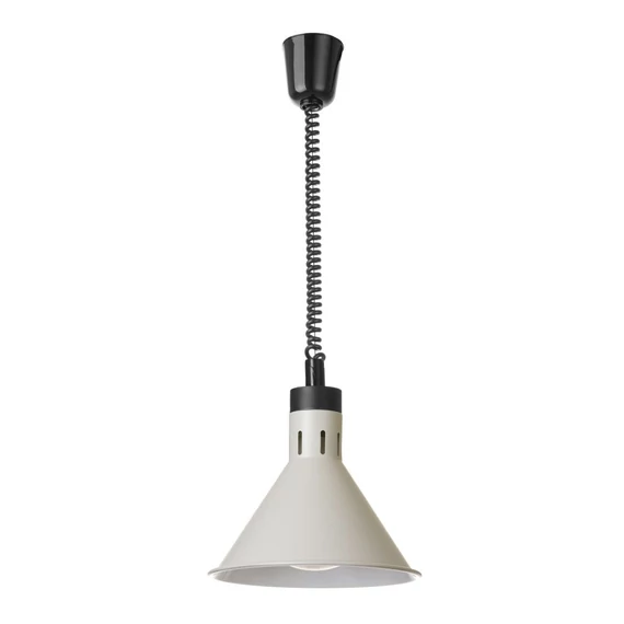 Állítható magasságú melegentartó lámpa, kúpos kivitelű., HENDI, Fehér, 230V/250W, ⌀275x(H)250mm