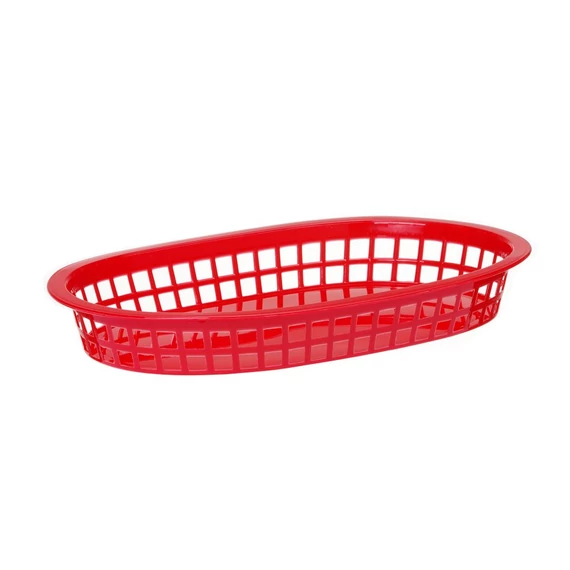 Tálaló kosarak fast food stílusban, HENDI, Piros, 6 db., 275x175x(H)38mm