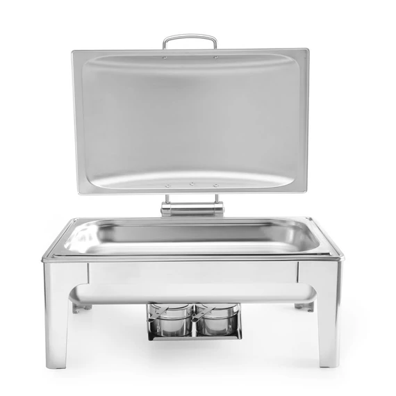 Chafing edény GN 1/1 szatén fényezéssel, HENDI, Profi Termékcsalád, 9L, 570x430x(H)290mm