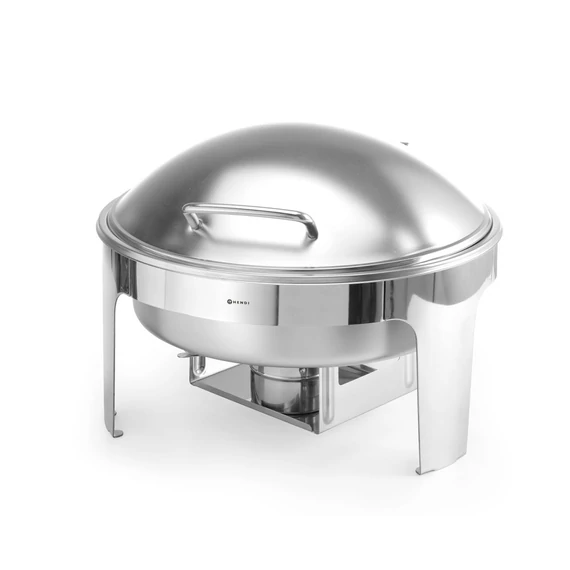 kerek Chafing edény szatén fényezéssel, HENDI, Profi Termékcsalád, 6L, 465x420x(H)320mm
