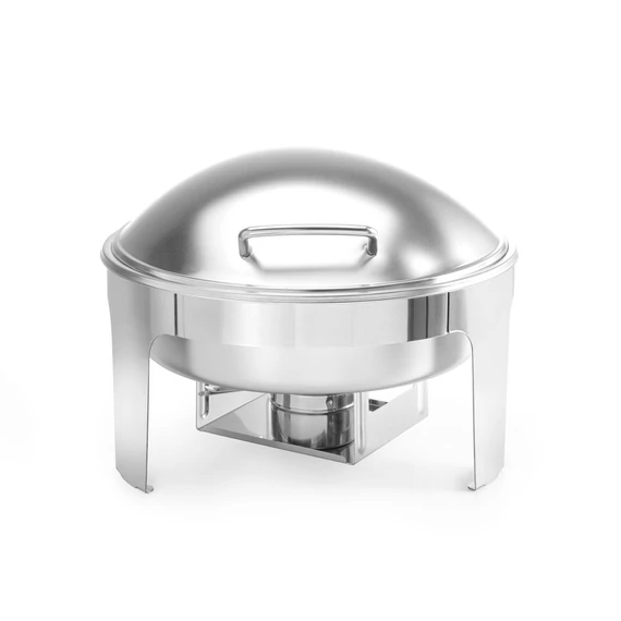 kerek Chafing edény szatén fényezéssel, HENDI, Profi Termékcsalád, 6L, 465x420x(H)320mm