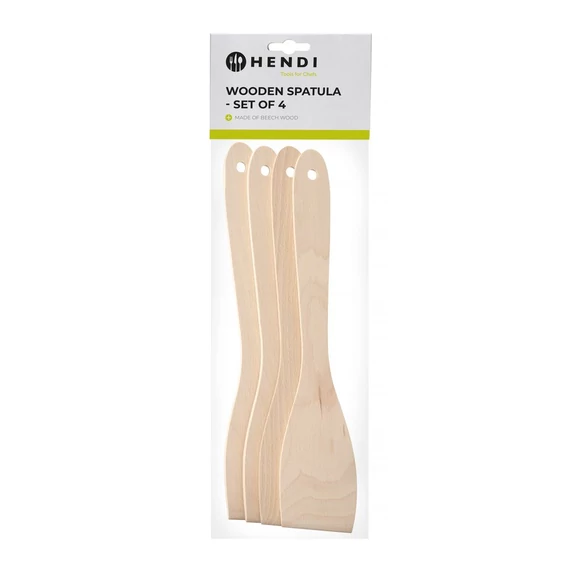 Fa spatula - 4 darabos készlet, HENDI, 4 db., 300x55mm