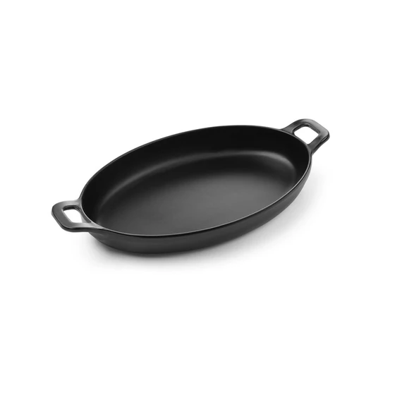 Miniatűr ovális serpenyő Little Chef, Fine Dine, Fekete, 263x140x(H)37mm