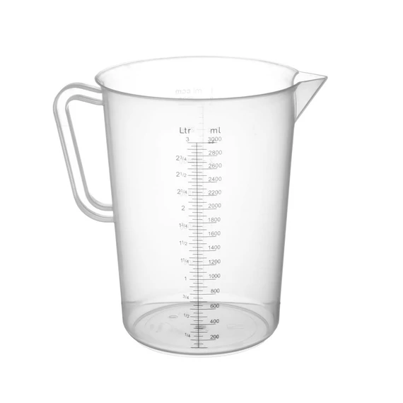 Mérőkancsó polipropilén, HENDI, 3L, ⌀160x(H)240mm