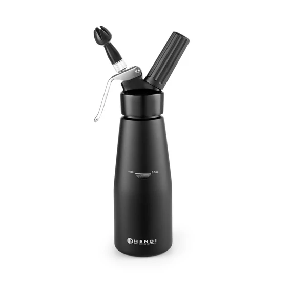Habszifon Termékcsalád fekete, HENDI, Kitchen Termékcsalád, 0,5L, Fekete, ⌀80x(H)260mm