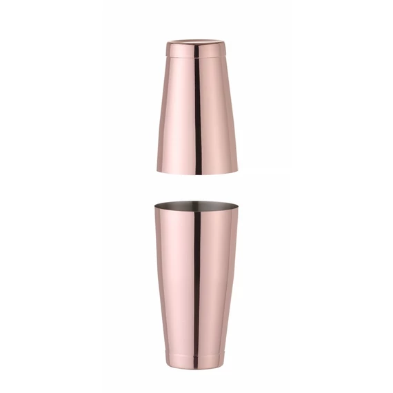 Tin-on-Tin Boston shaker, BarUp, 0,8L, Rézvörös, ⌀90mm
