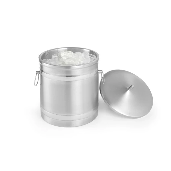 Jégvödör duplafalú, BarUp, 5L, Ezüst, ⌀200x(H)230mm