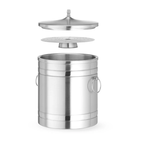 Jégvödör duplafalú, BarUp, 5L, Ezüst, ⌀200x(H)230mm