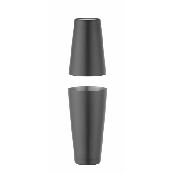 Tin-on-Tin Boston shaker, BarUp, 0,8L, Fekete, ⌀90mm
