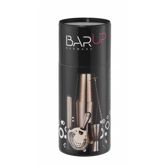 Bar szett díszdobozban, BarUp, Rézvörös, ⌀120x(H)320mm