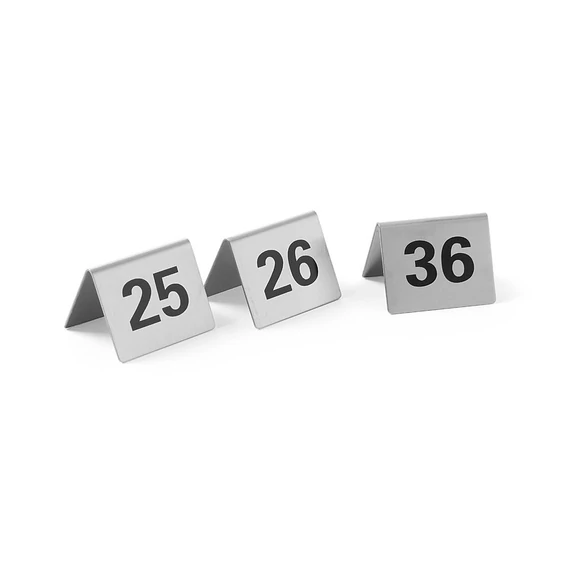 Asztalszám tábla, HENDI, számok 25-36-ig, 50x35x(H)40mm