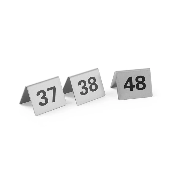 Asztalszám tábla, HENDI, számok 37-48-ig, 50x35x(H)40mm