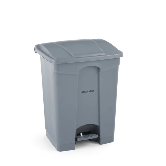 Pedálos hulladékgyűjtő tartály, AmerBox, 87L, Világos szürke, 500x410x(H)815mm