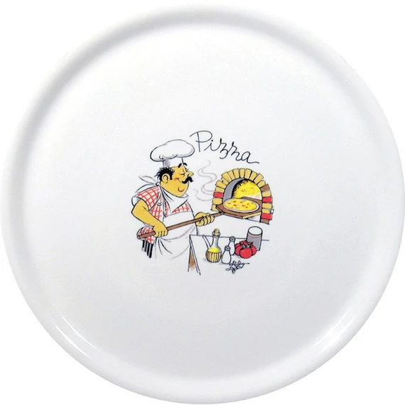 Pizzatányér, hagyományos, HENDI, Fehér, ⌀330mm