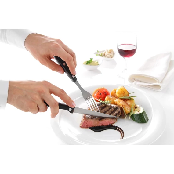 Steak villa - 6 db, HENDI, Profi Termékcsalád, Fekete, 6 db., (L)200mm