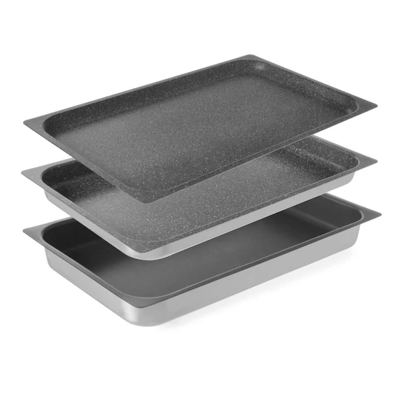 Tepsi tapadásmentes bevonattal, HENDI, GN 1/1, 530x325x(H)40mm