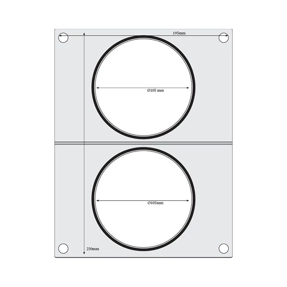 Tálcatömítő mátrix, HENDI, 2 db levestartály ø115 mm