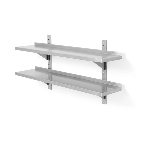 Állítható fali polc - 2 db - konzollal, HENDI, 1200x300x(H)600mm
