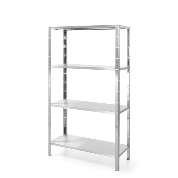 Tárolóállvány 4 teljes polccal – csavarozott, HENDI, Kitchen Line, 1000x400x(H)1800mm