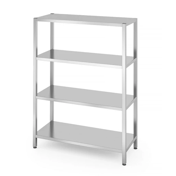 Tárolóállvány 4 teljes polccal – csavarozott, HENDI, Kitchen Line, 1200x500x(H)1800mm